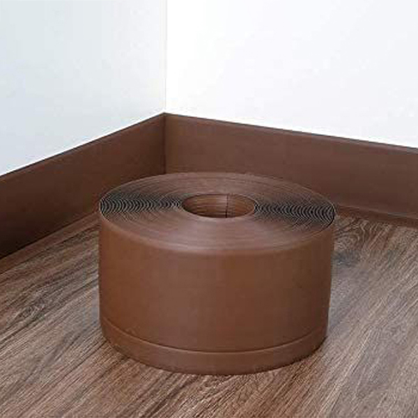 1.5mm Thick PVC Flexible Skirting Board for Walls 10m Roll