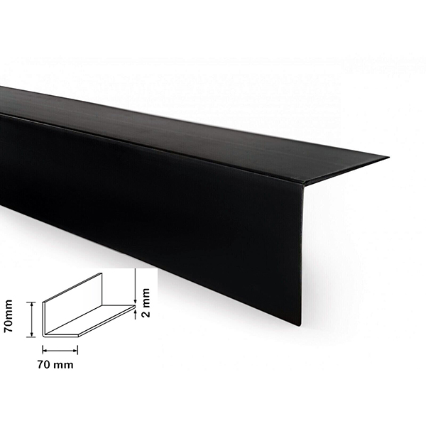 1 Metre Black Plastic PVC Corner 90 Degree Angle Trim