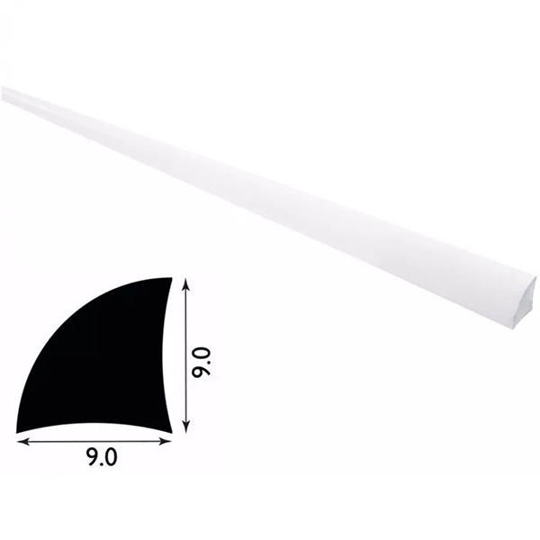  PVC Solid Plastic Quadrant Trim