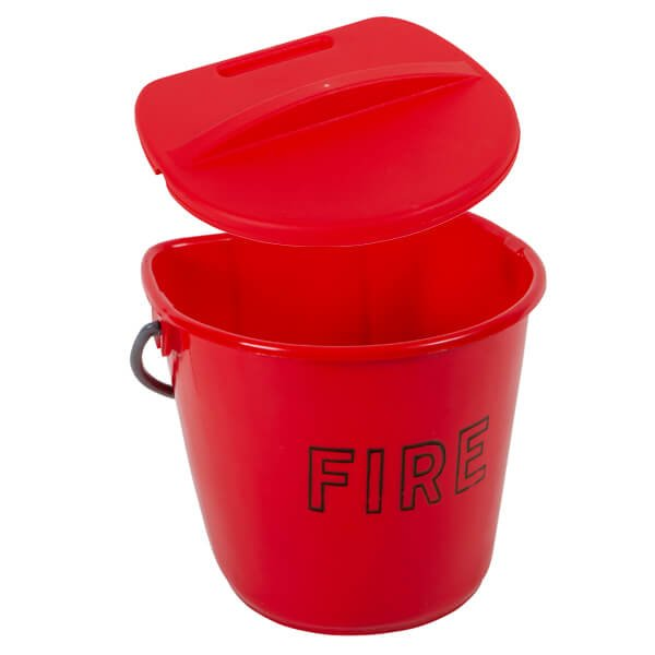 10 Litre High-Quality Red Fire Bucket, Fire Safety Essential