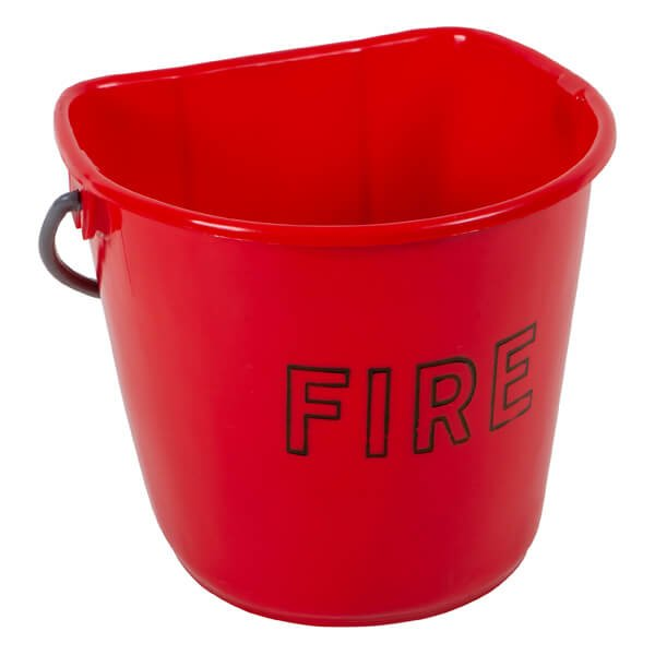 10 Litre High-Quality Red Fire Bucket, Fire Safety Essential