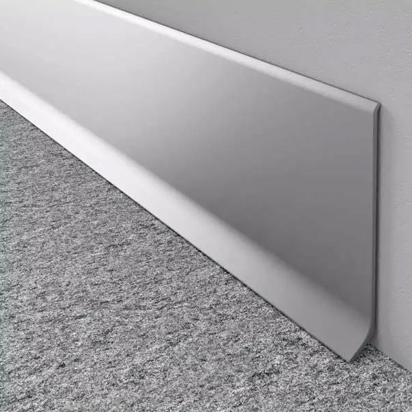  100mm High Aluminium Anodized Skirting Board + PVC Accessories 