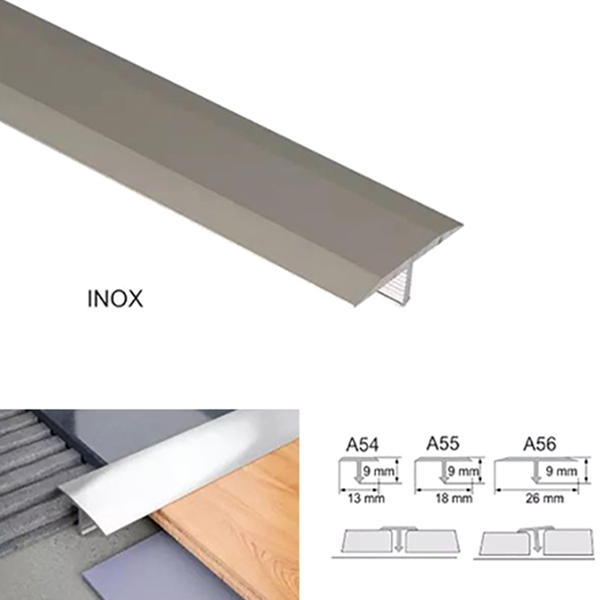 13mm Door Threshold Trim T Bar Transition Strip For Tiles Aluminium