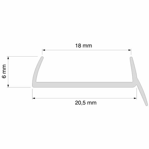 18mm Kitchen Plinth Sealing Strip PVC