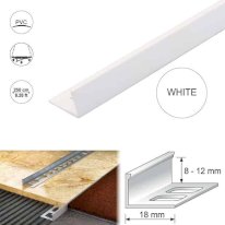 18mm PVC Straight Edge L Shaped Tile Trim