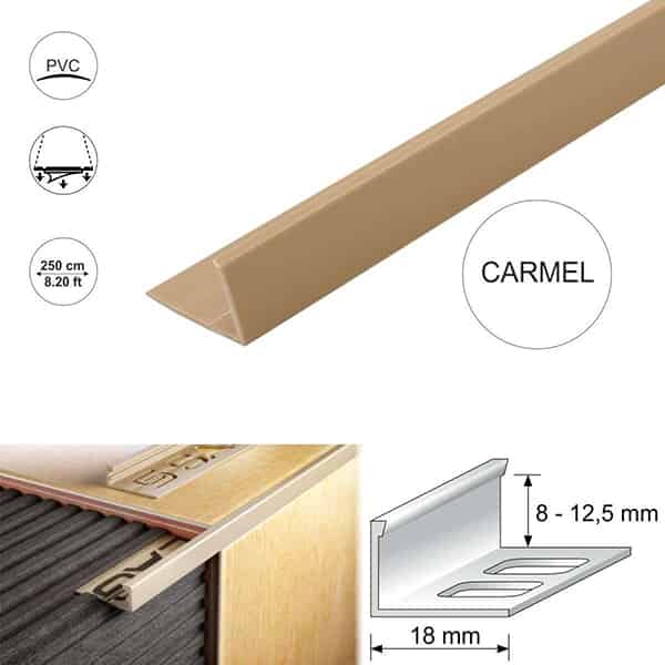 18mm PVC Straight Edge L Shaped Tile Trim