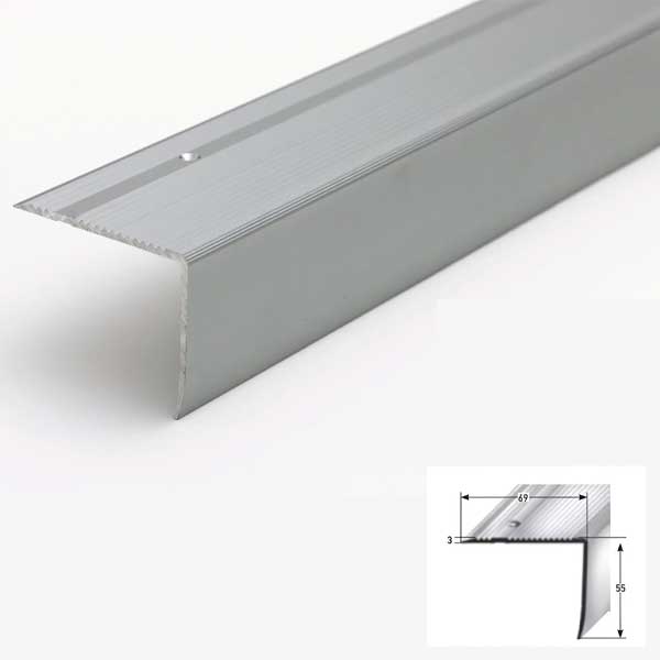 1m Aluminium Stair Nosing Anti Slip Step Edge Protector