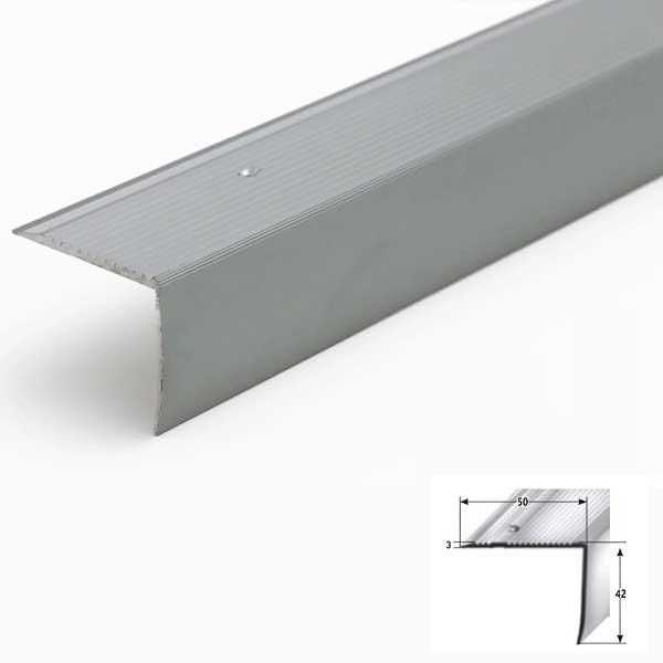 1m Aluminium Stair Nosing Anti Slip Step Edge Protector