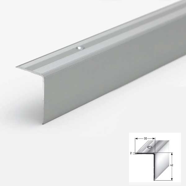 1m Aluminium Stair Nosing Anti Slip Step Edge Protector