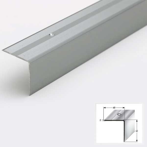 1m Aluminium Stair Nosing Anti Slip Step Edge Protector