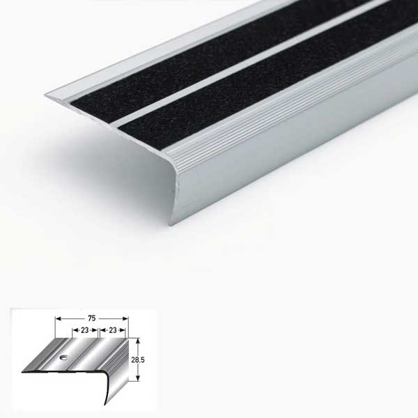 1m Anti Slip Aluminium Stair Nosing Edge Cover Step Nose