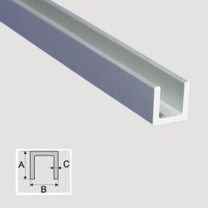 1m C Shape Equal-Sided Aluminum Anodised Channel Flooring Trim