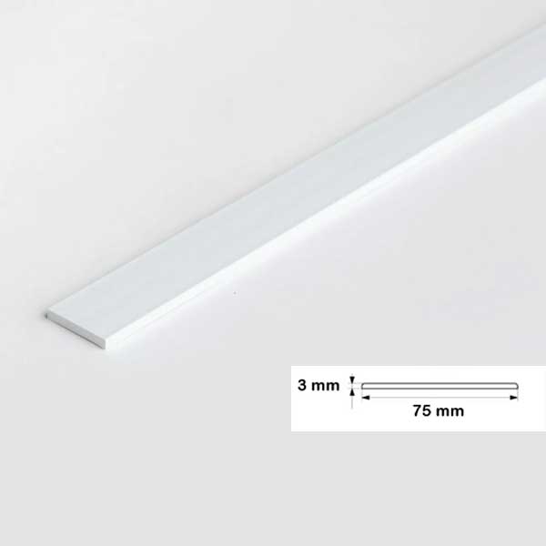 1m Durable PVC Flat Bar in Multiple Sizes