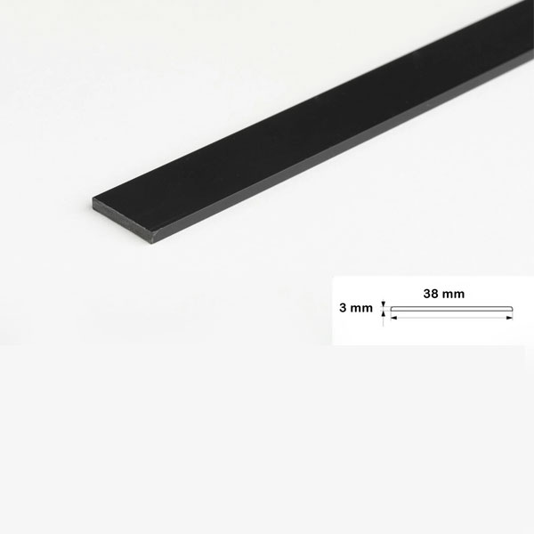 1m Durable PVC Flat Bar in Multiple Sizes