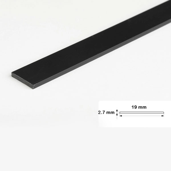 1m Durable PVC Flat Bar in Multiple Sizes