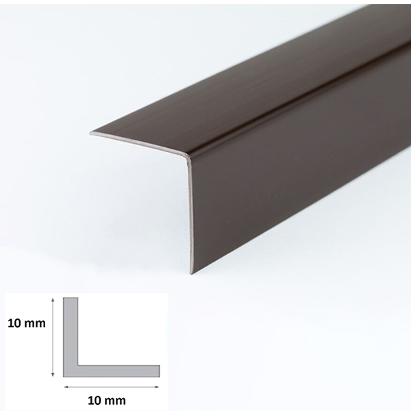 1m Long Brown Plastic PVC Corner 90 Degree Angle Trim