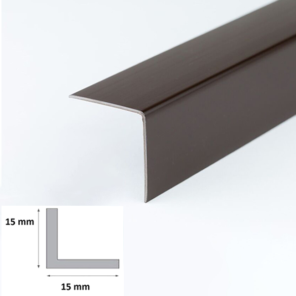 1m Long Brown Plastic PVC Corner 90 Degree Angle Trim