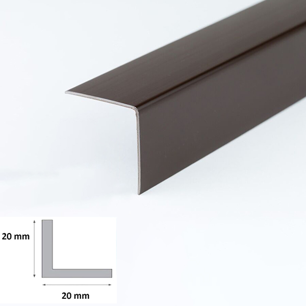1m Long Brown Plastic PVC Corner 90 Degree Angle Trim