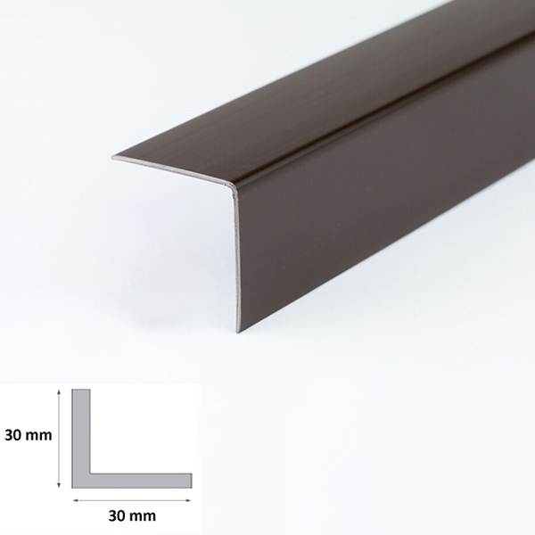 1m Long Brown Plastic PVC Corner 90 Degree Angle Trim