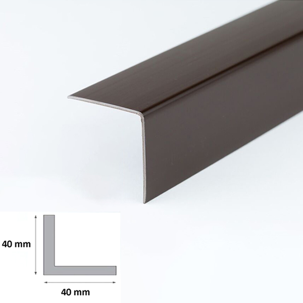1m Long Brown Plastic PVC Corner 90 Degree Angle Trim