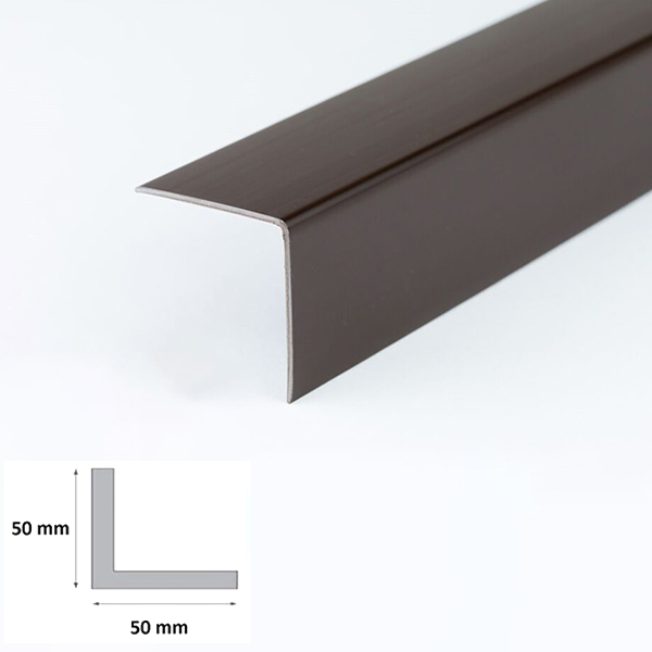 1m Long Brown Plastic PVC Corner 90 Degree Angle Trim