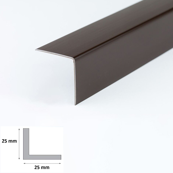 1m Long Brown Plastic PVC Corner 90 Degree Angle Trim