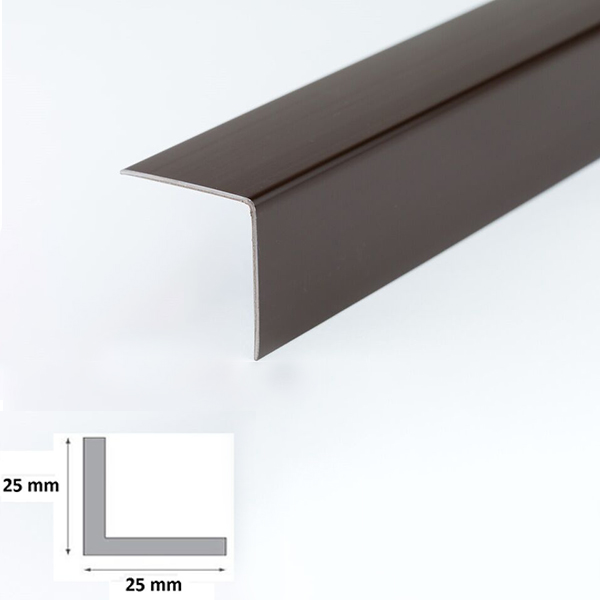 1m Long Brown Plastic PVC Corner 90 Degree Angle Trim
