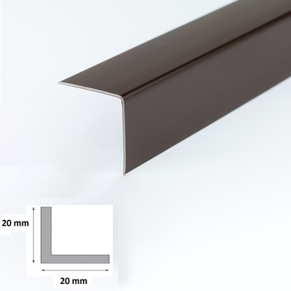 1m Long Brown Plastic PVC Corner 90 Degree Angle Trim