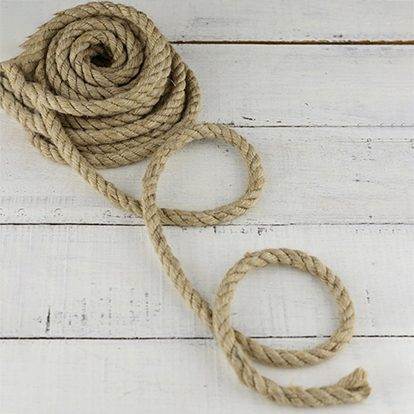 10m Long Strong Twisted Decking Cord Jute Rope For Garden Sash Camping
