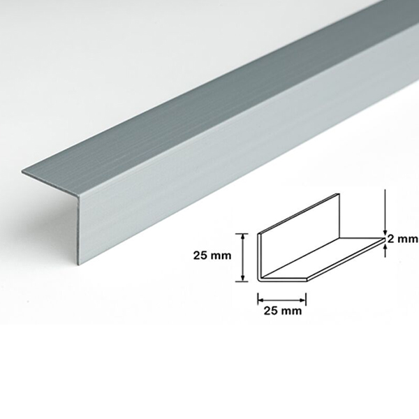 1m Long Silver Plastic PVC Corner 90 Degree Angle Trim