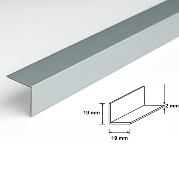 1m Long Silver Plastic PVC Corner 90 Degree Angle Trim