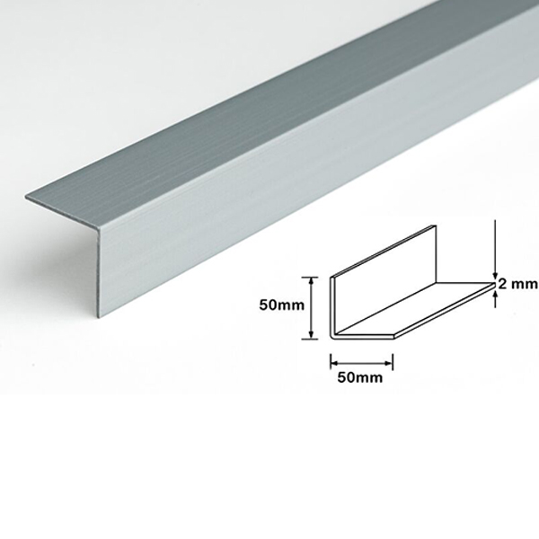 1m Long Silver Plastic PVC Corner 90 Degree Angle Trim
