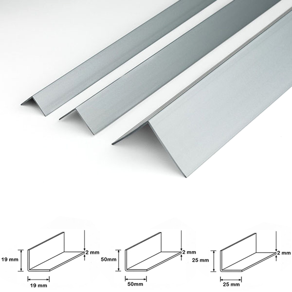 1m Long Silver Plastic PVC Corner 90 Degree Angle Trim