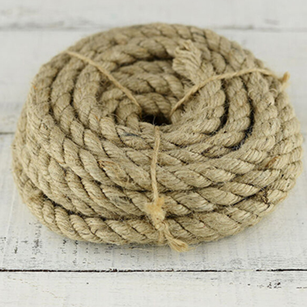 1m Long Strong Twisted  Jute Rope For Decking Cord Garden Sash Camping