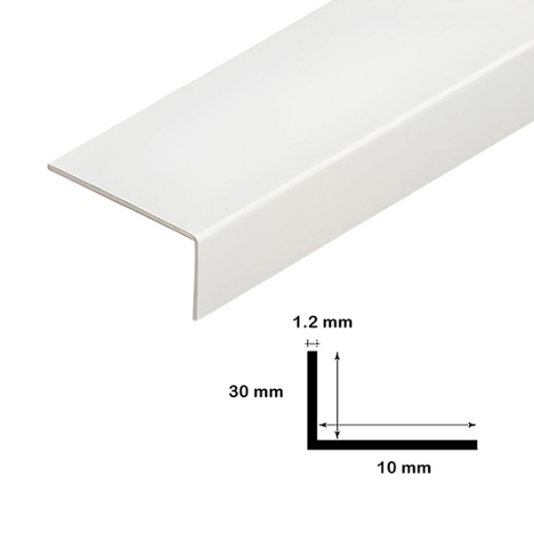 1m Long Unequal White Plastic Pvc Corner 90 Degree Angle Trim