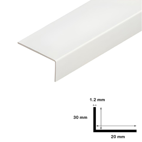 1m Long Unequal White Plastic Pvc Corner 90 Degree Angle Trim