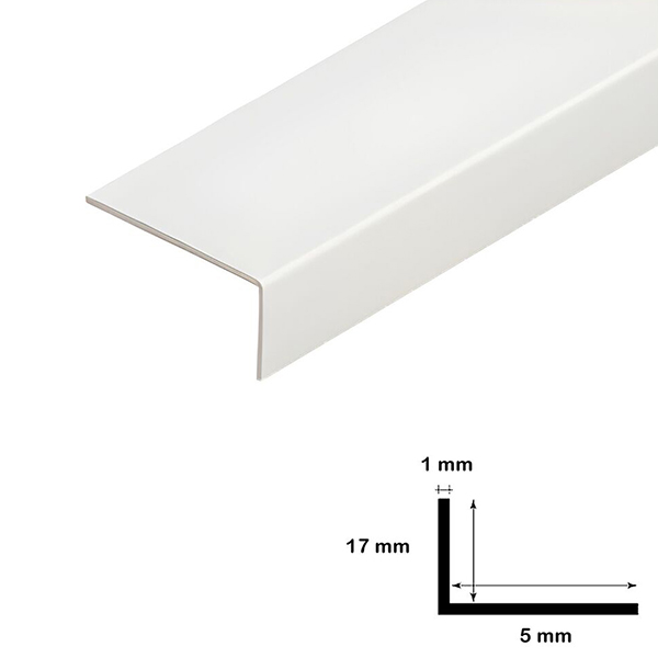 1m Long Unequal White Plastic Pvc Corner 90 Degree Angle Trim
