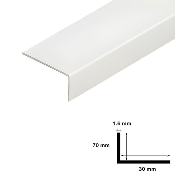 1m Long Unequal White Plastic Pvc Corner 90 Degree Angle Trim