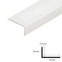 1m Long Unequal White Plastic Pvc Corner 90 Degree Angle Trim