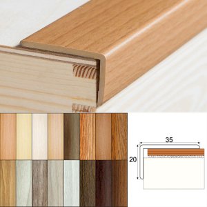 1m Long Upvc Wood Effect Stair Edge Nosing Trim Pvc Self-Adhesive
