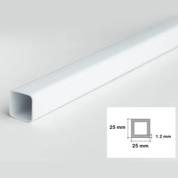 1m Plastic Square Tubes PVC Box Section Pipe for Framing and Spacers