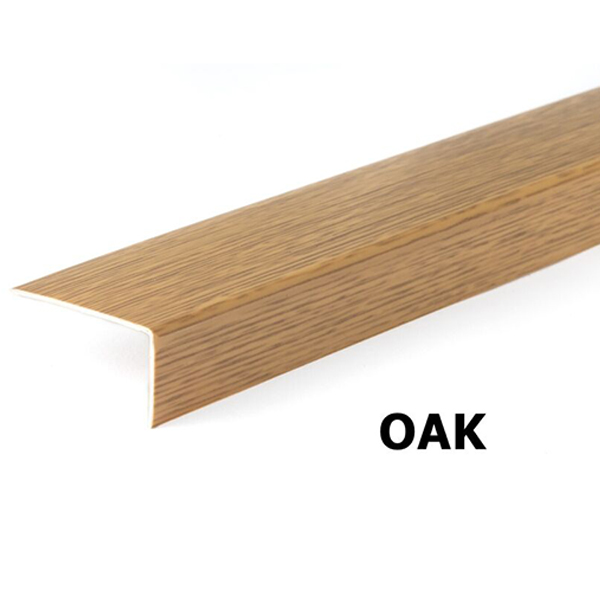 1m Unequal Wood Effect Plastic PVC Corner 90 Degree Angle Trim