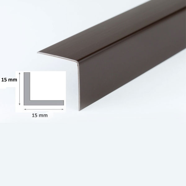 2.5 Meter Brown Plastic 90 Degree PVC Corner Angle Trim 