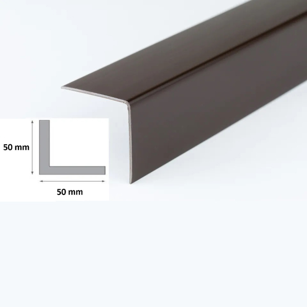 2.5 Meter Brown Plastic 90 Degree PVC Corner Angle Trim 