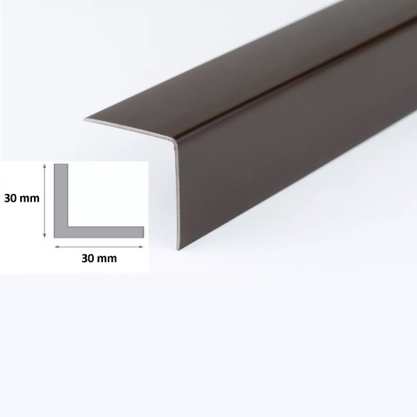 2.5 Meter Brown Plastic 90 Degree PVC Corner Angle Trim 