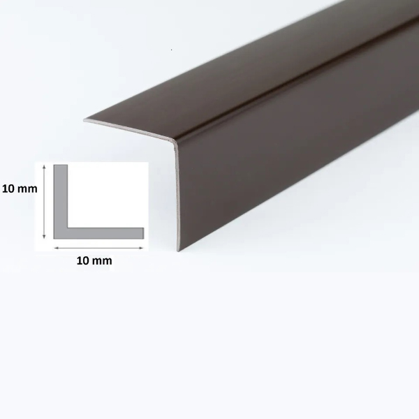 2.5 Meter Brown Plastic 90 Degree PVC Corner Angle Trim 