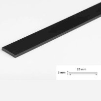 PVC Durable 2.5 Metre Long Flat Bar Trim Architrave Cover