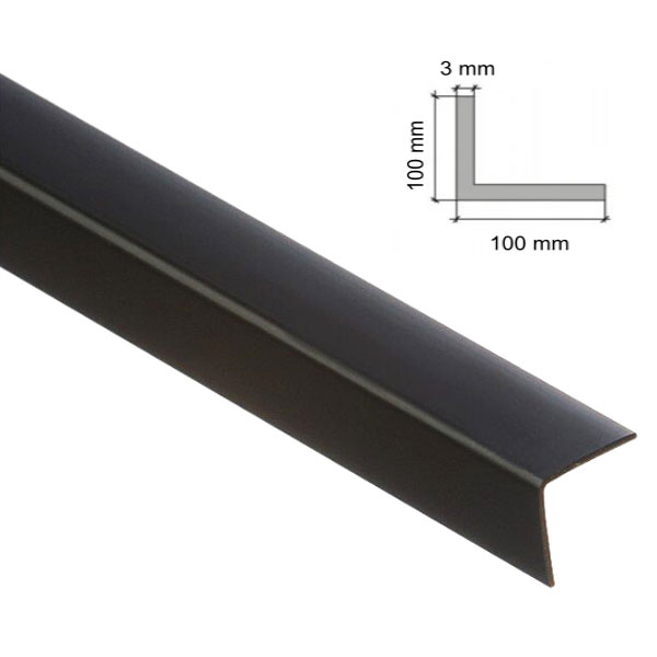 2.5m Long Black Plastic PVC Corner 90 Degree Angle Trim 