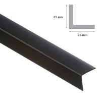 2.5m Long Black Plastic PVC Corner 90 Degree Angle Trim 