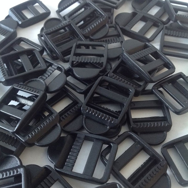 20mm Black Plastic Secure Ladderlock Mechanism Buckles 